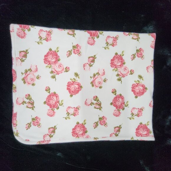Biscotti Baby Receiving Blanket Vintage Rose Cotton 26" x 32.5" VTG - Picture 6 of 8